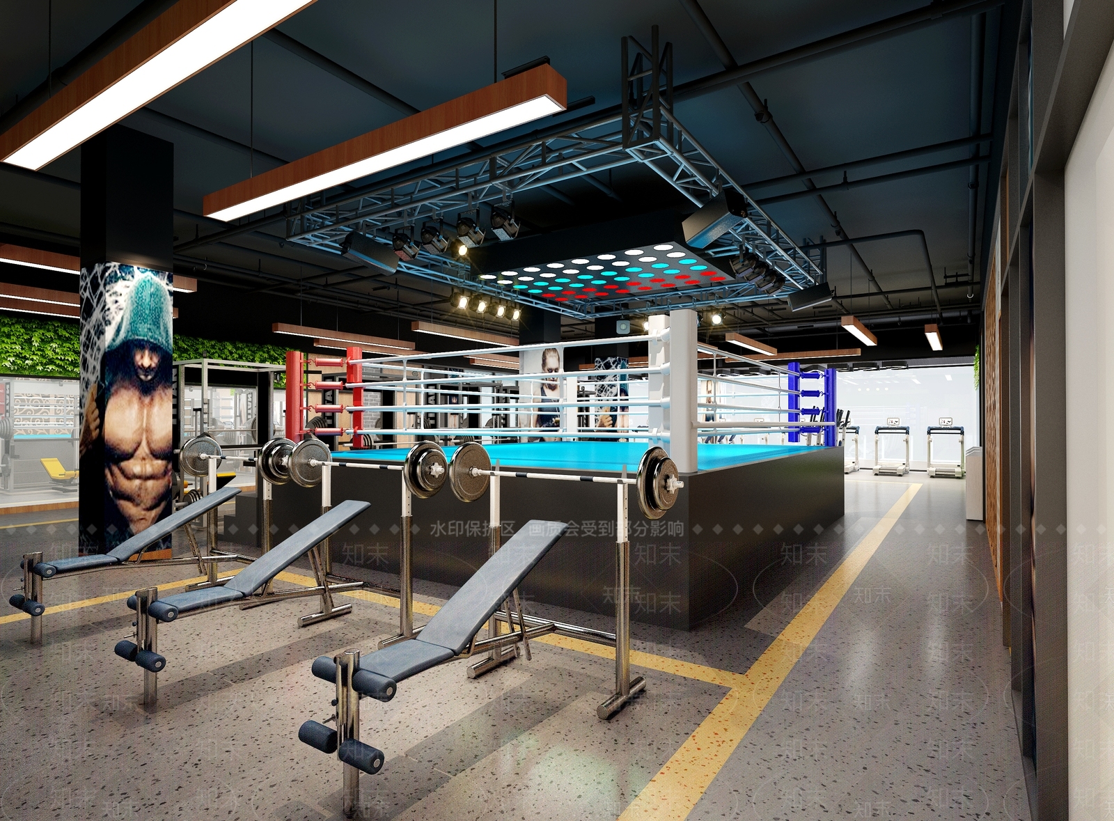 现代健身中心3D模型下载【ID:1134710342】