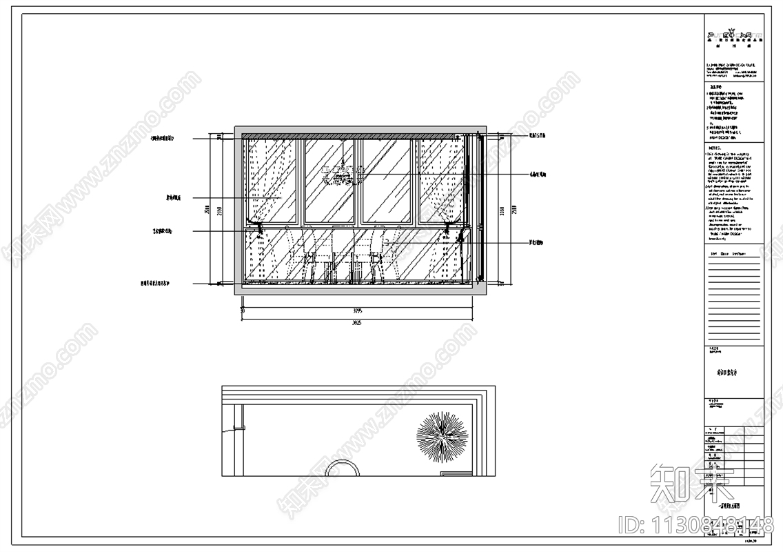 连江复式别墅装修设计cad施工图下载【ID:1130848148】