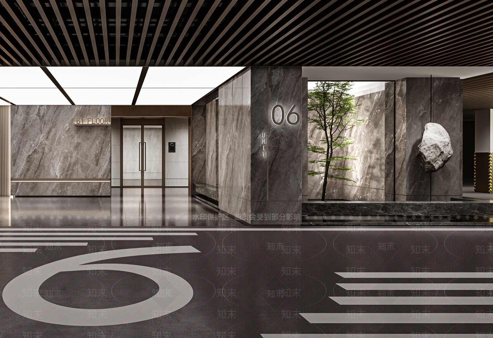 现代地下室内停车场3D模型下载【ID:1130777245】