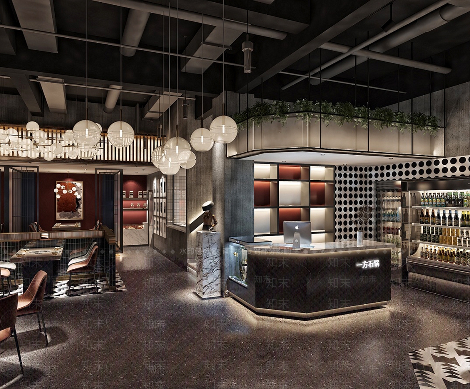 工业风火锅店3D模型下载【ID:1130781630】