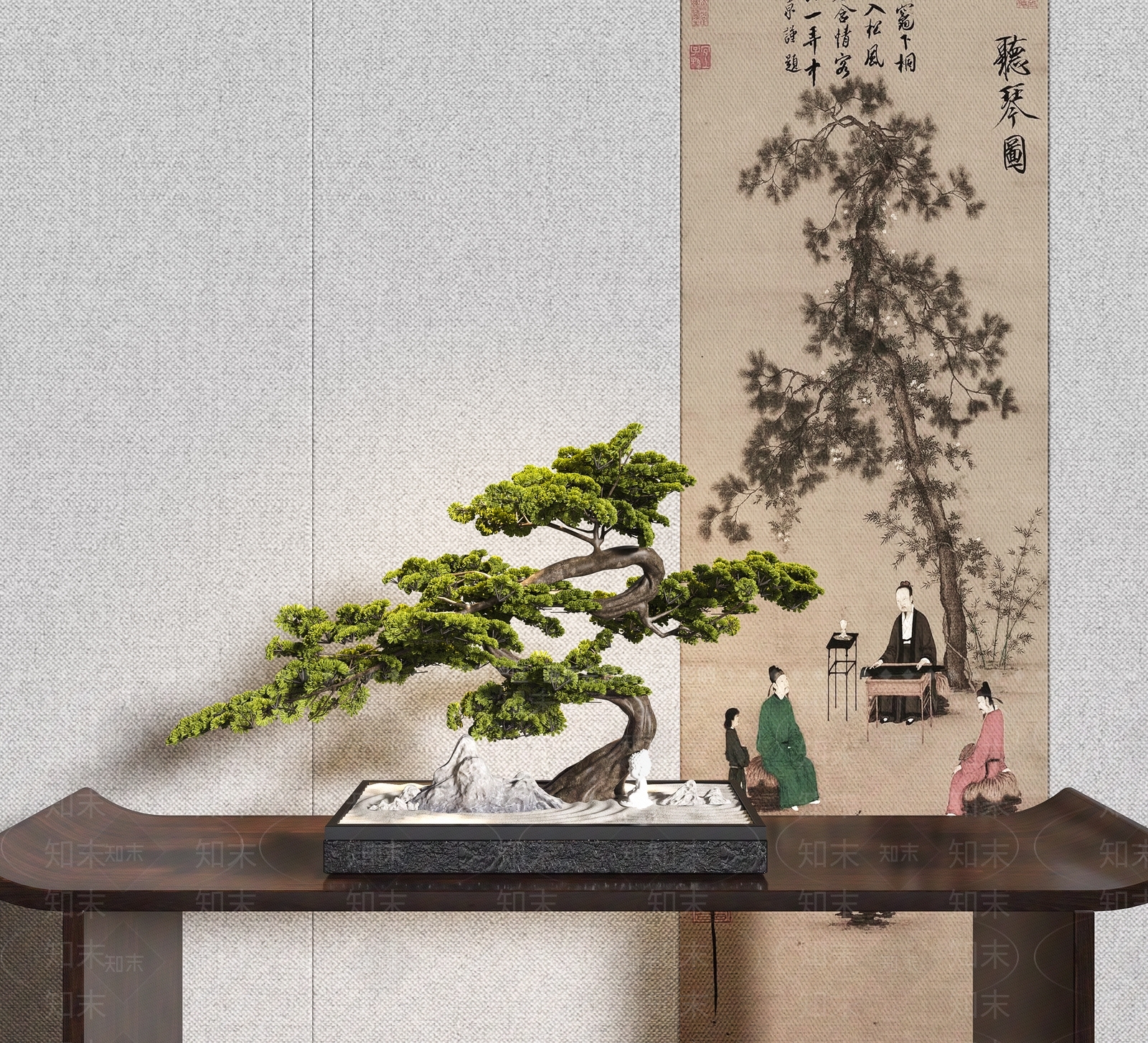 新中式盆景3D模型下载【ID:1130782449】