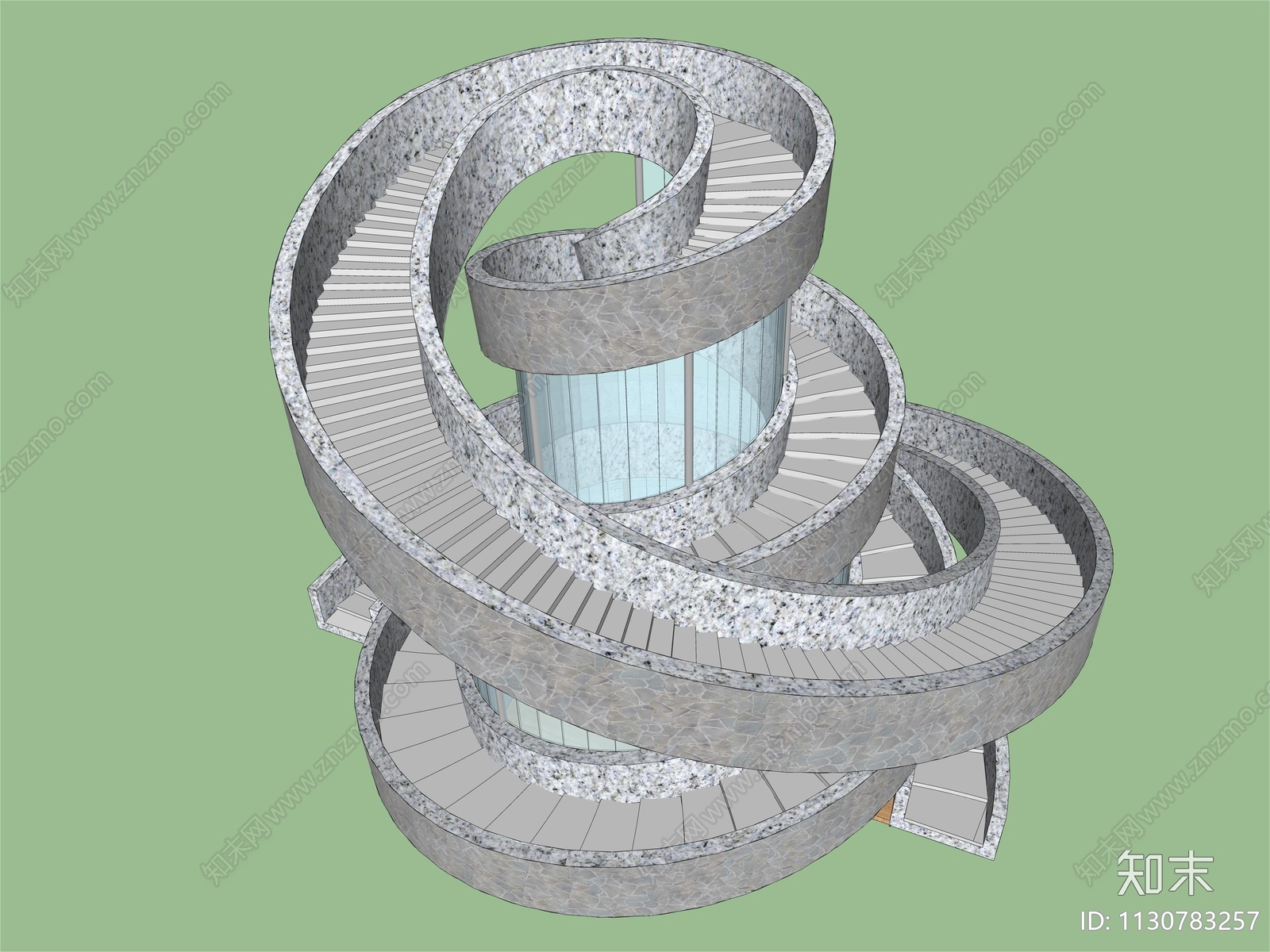 现代塔楼SU模型下载【ID:1130783257】