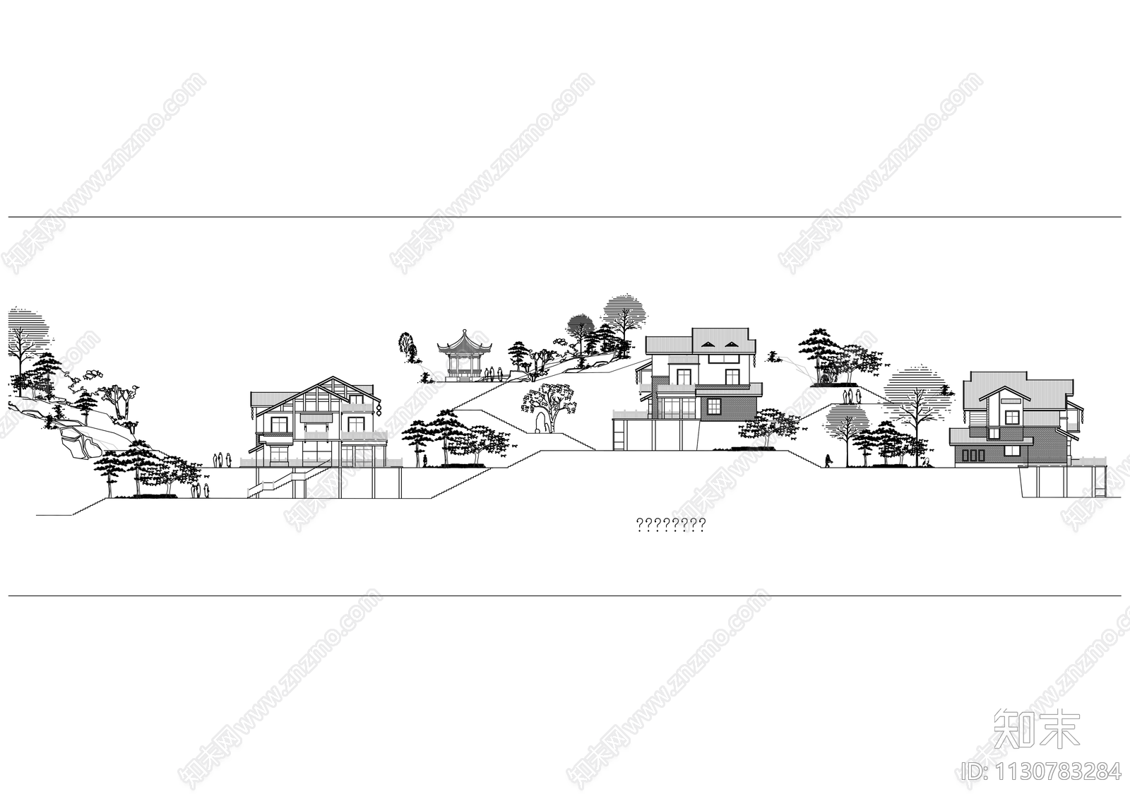 吊脚楼客栈民宿建筑施工图下载【ID:1130783284】