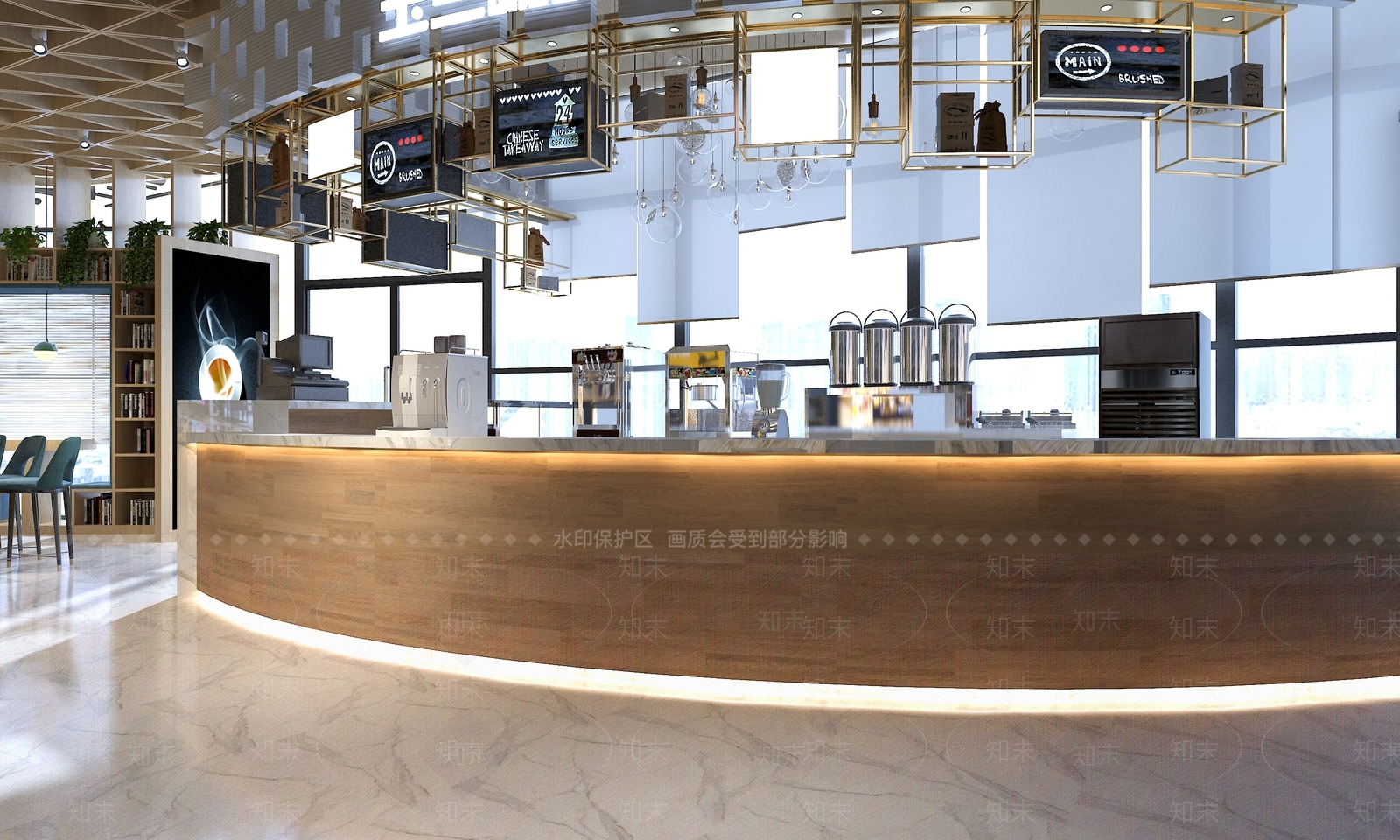 现代图书馆3D模型下载【ID:1130785840】