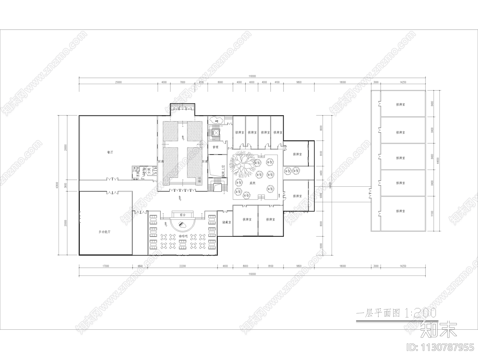 新中式民宿建筑效果图cad施工图下载【ID:1130787955】