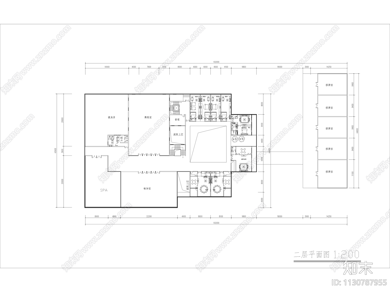 新中式民宿建筑效果图cad施工图下载【ID:1130787955】