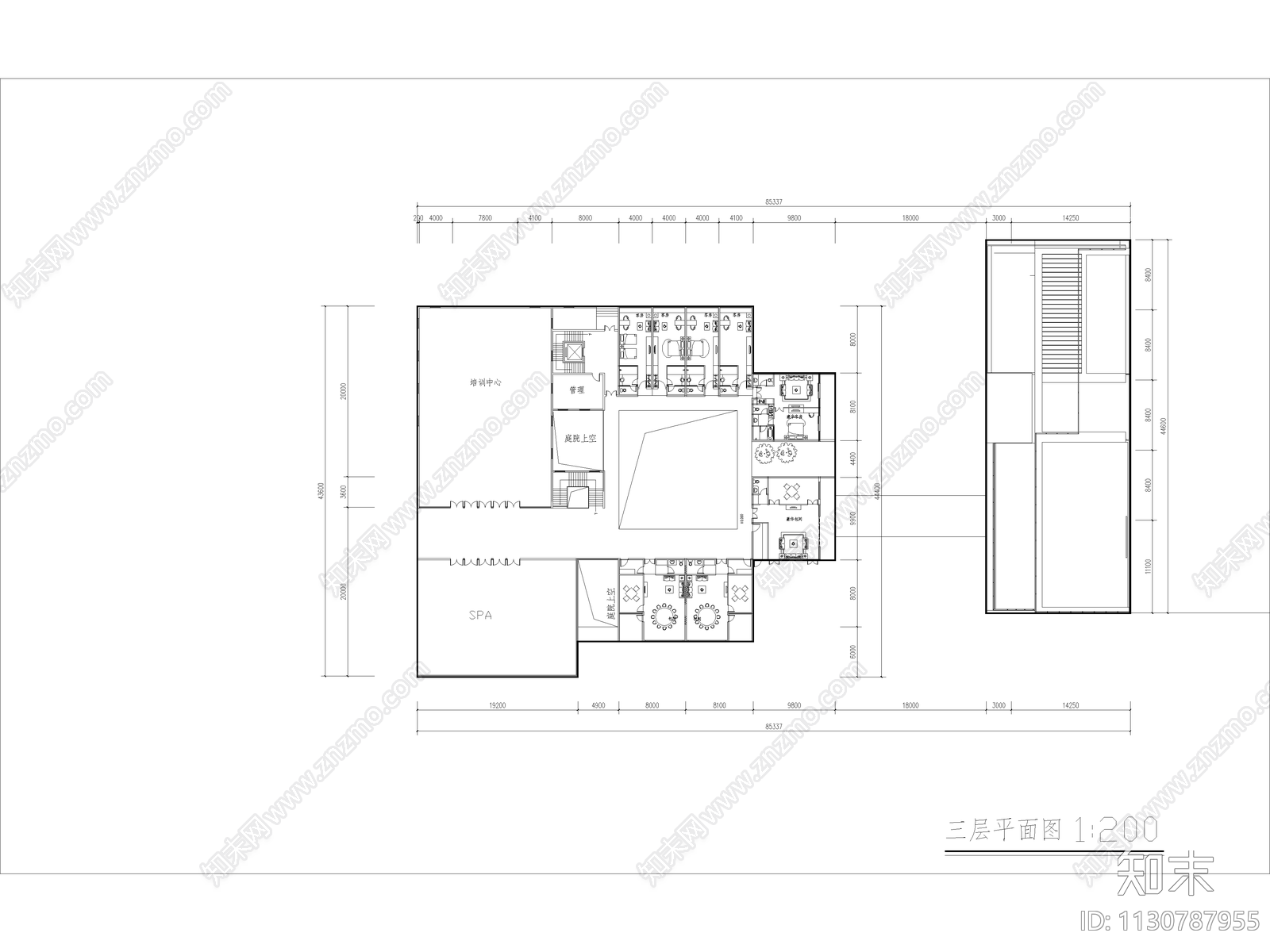 新中式民宿建筑效果图cad施工图下载【ID:1130787955】