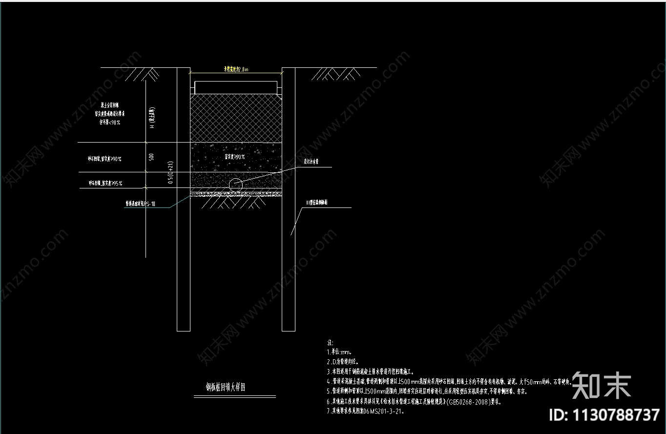 某垃圾压缩站污水处理收集管网工程cad施工图下载【ID:1130788737】