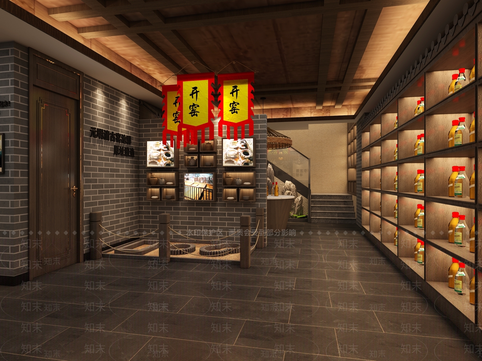 中式烟酒店3D模型下载【ID:1155614343】