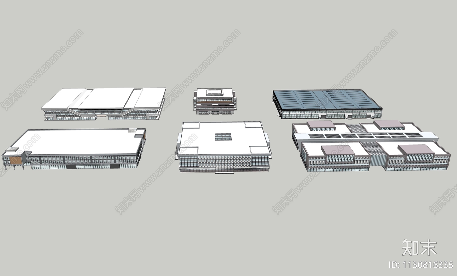 现代厂房SU模型下载【ID:1130816335】