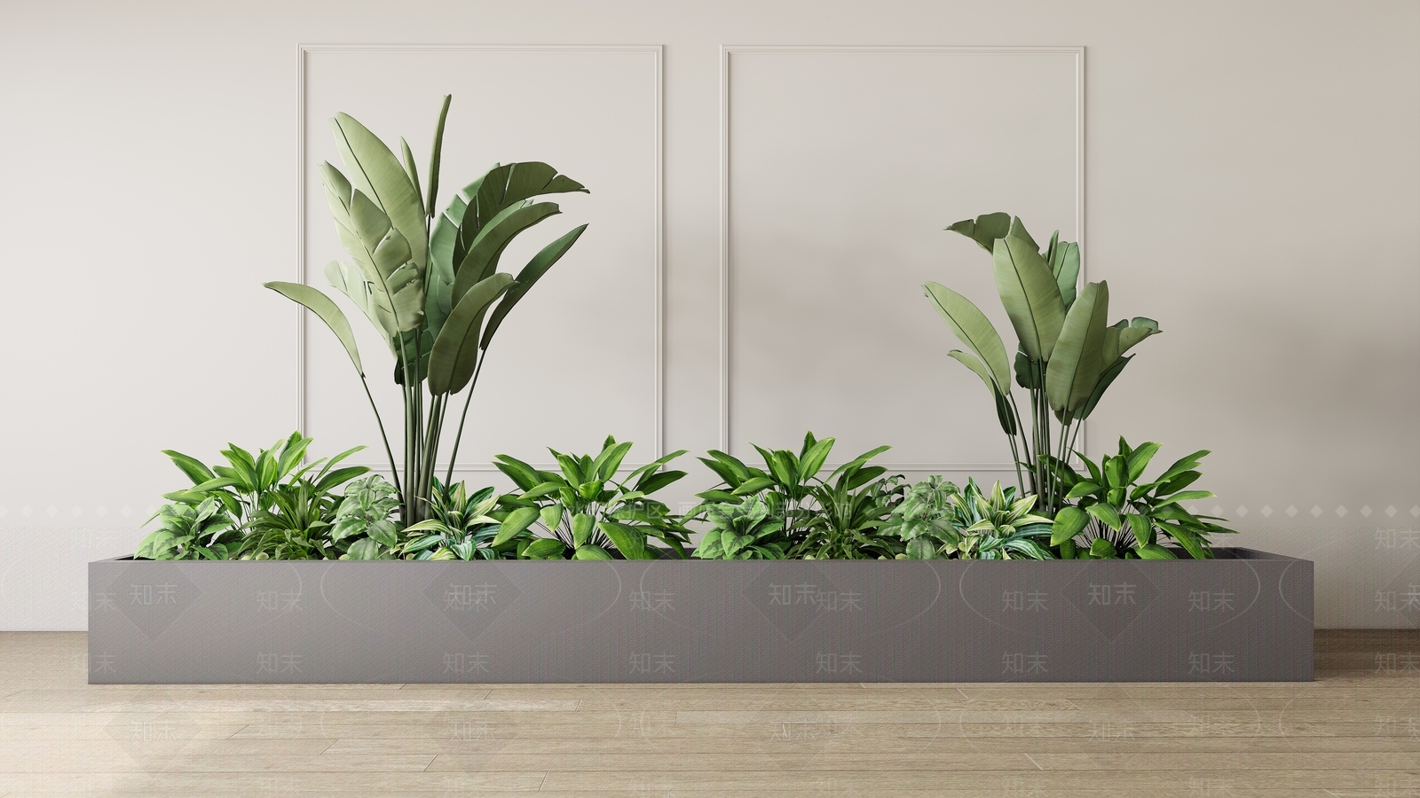 现代绿植盆栽盆景SU模型下载【ID:1130817136】