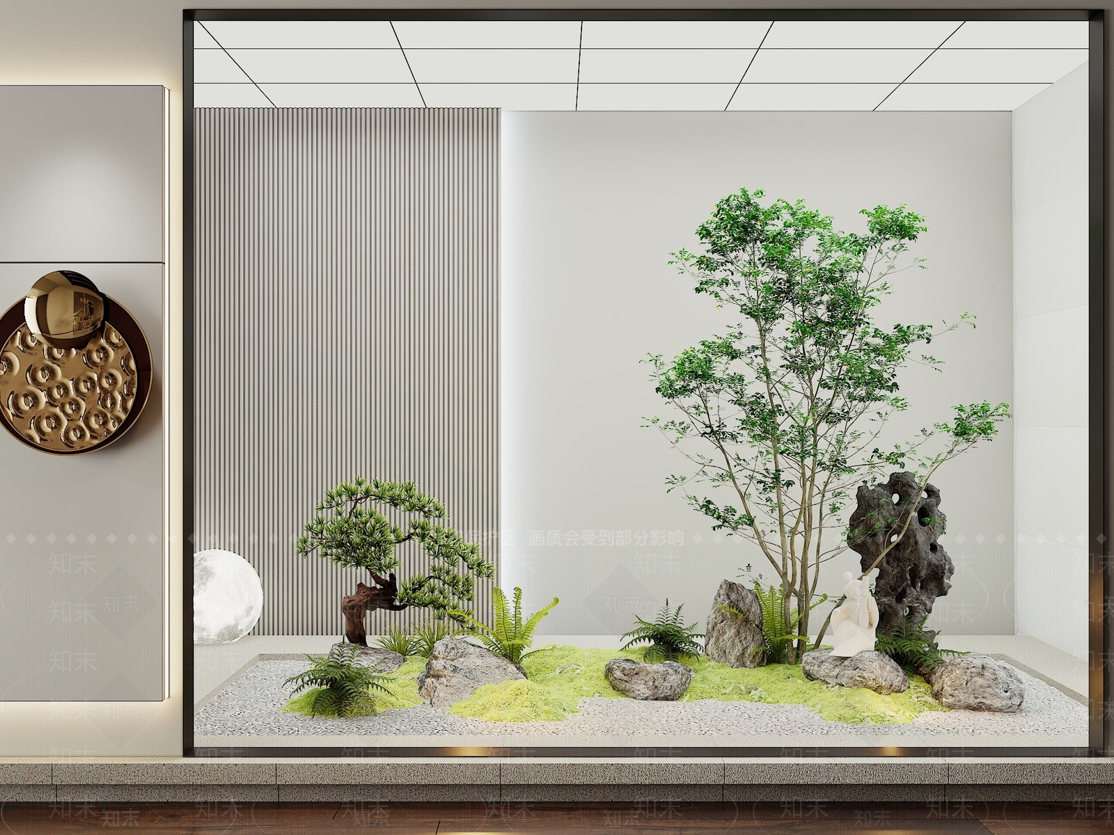 现代室内景观造景3D模型下载【ID:1130818659】_知末3d模型网