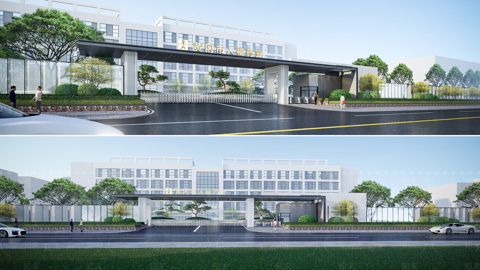 现代厂房入口大门SU模型下载【ID:1130825418】