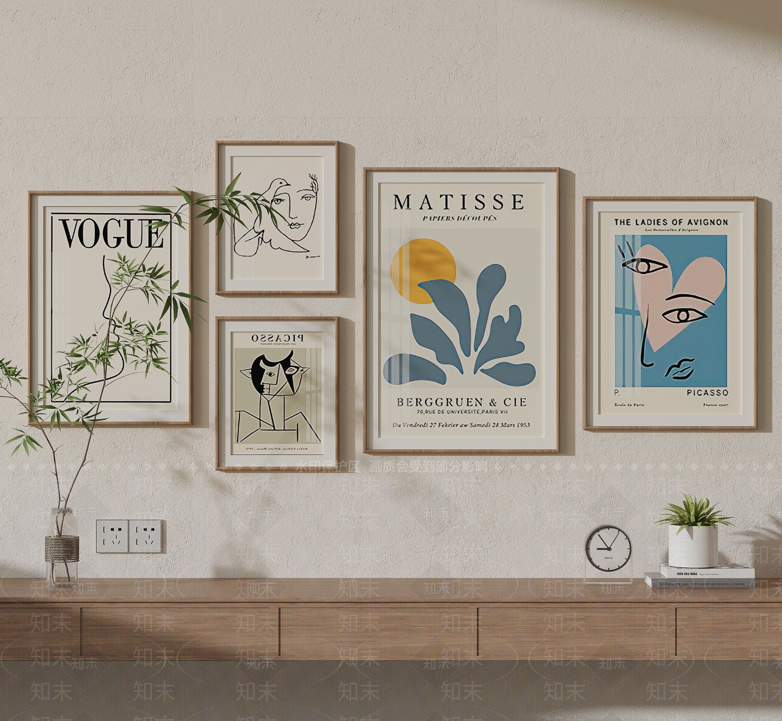 北欧客厅装饰画3D模型下载【ID:1130827421】