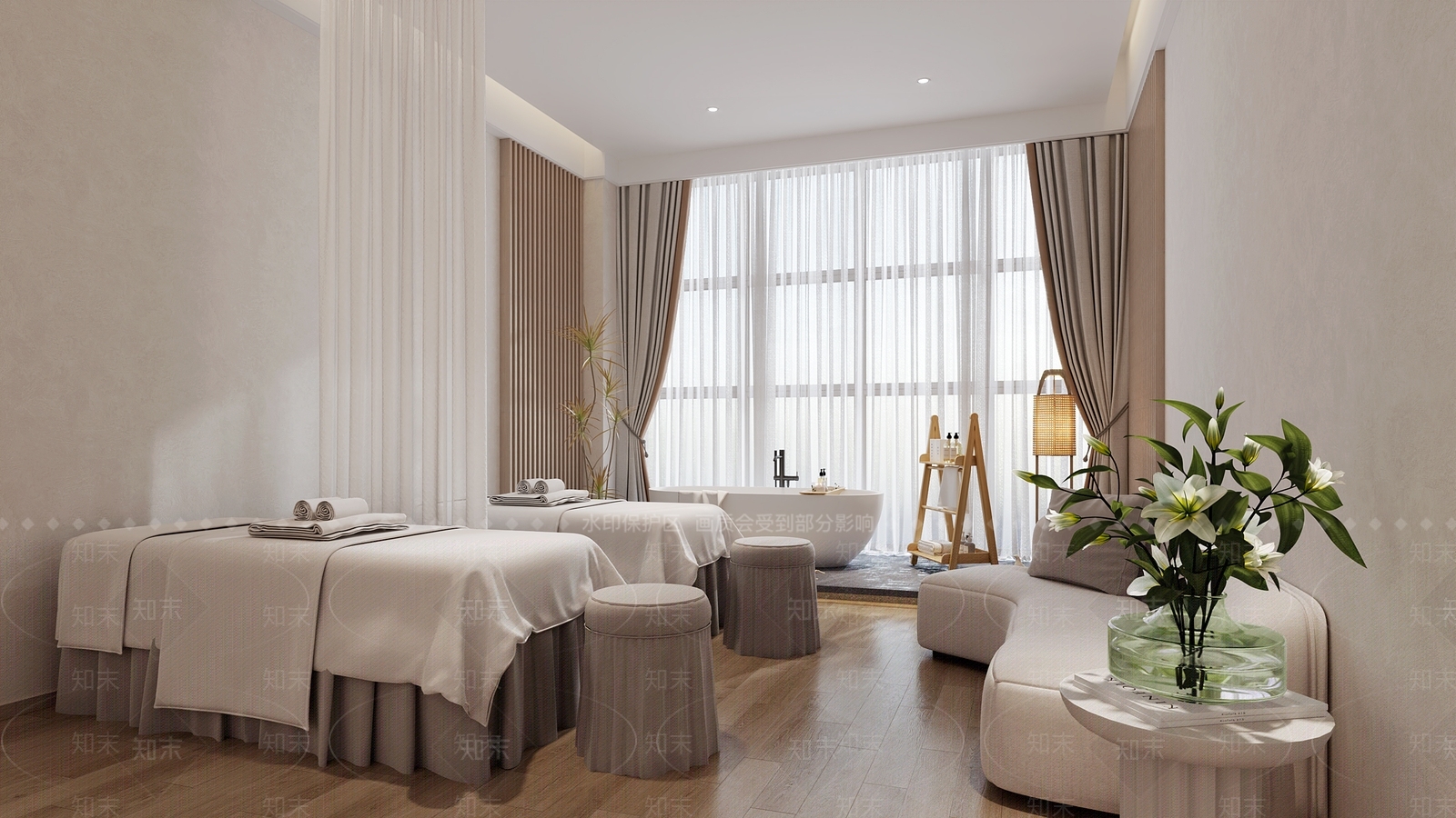 现代美容SPA包间3D模型下载【ID:1130831649】