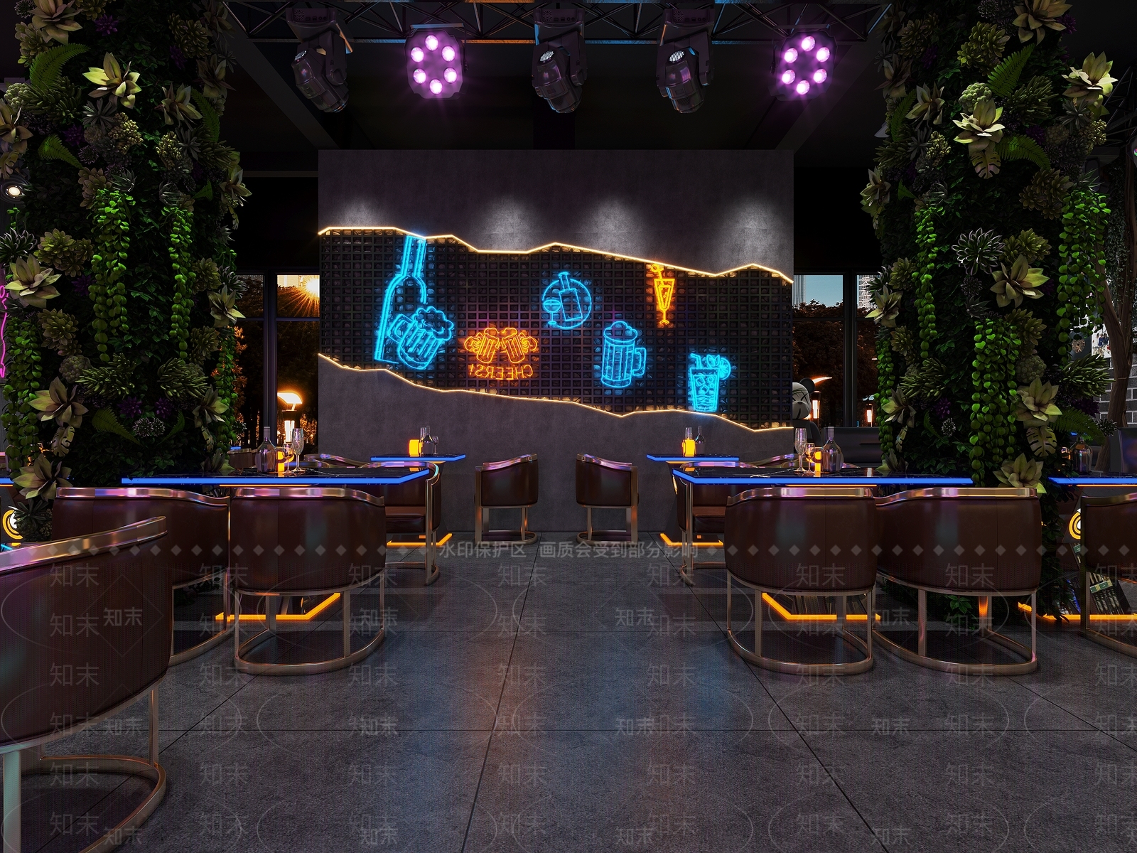 工业风酒吧3D模型下载【ID:1130837123】
