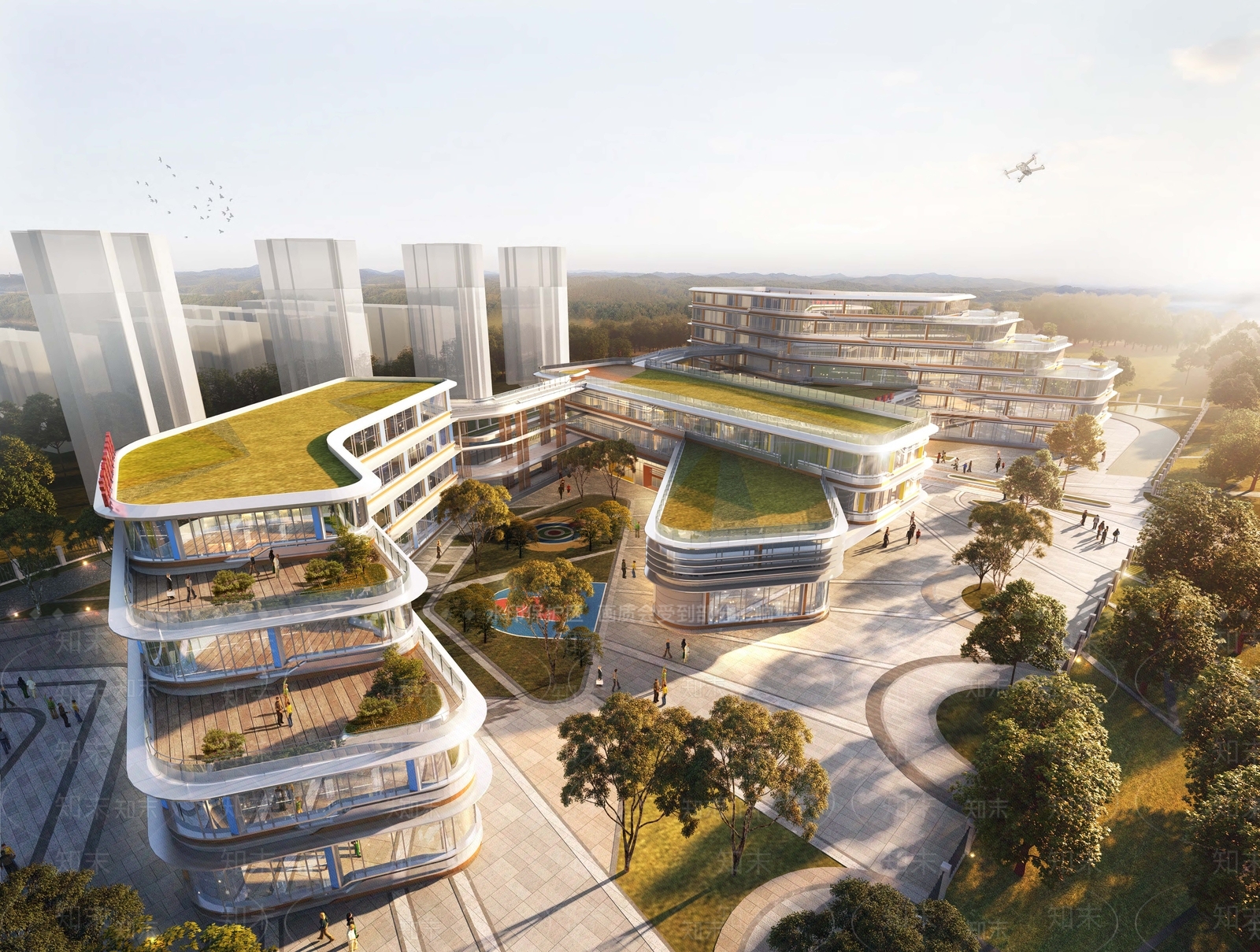 现代医疗建筑SU模型下载【ID:1130839639】
