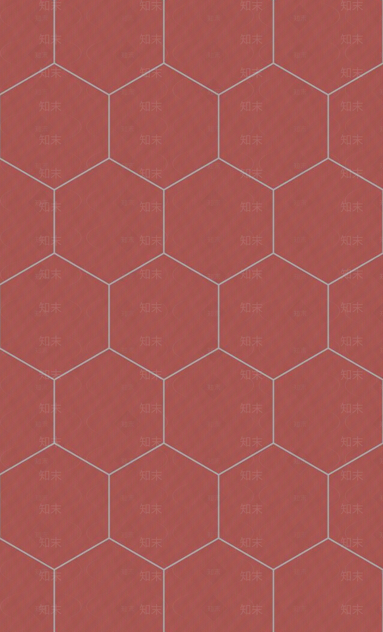 红色蜂窝瓷砖六角砖立体砖贴图下载【ID:1130843728】