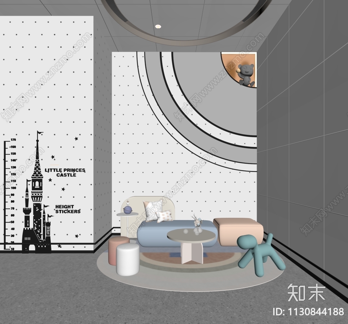 现代儿童活动空间SU模型下载【ID:1130844188】