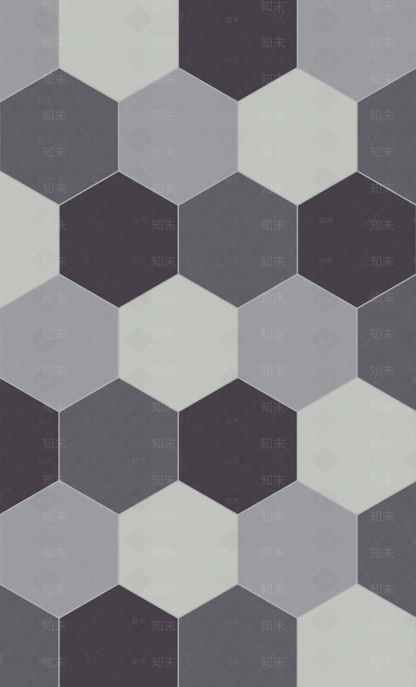 灰色混色蜂窝瓷砖六角砖贴图下载【ID:1130844484】