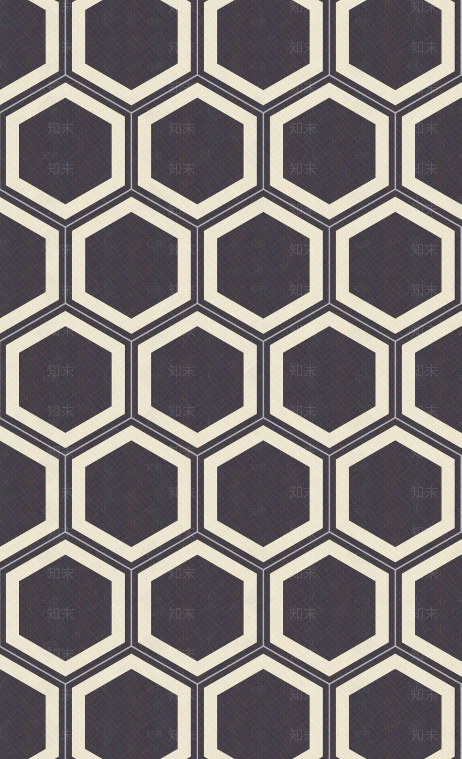 黑色蜂窝瓷砖六角砖立体砖贴图下载【ID:1130847517】