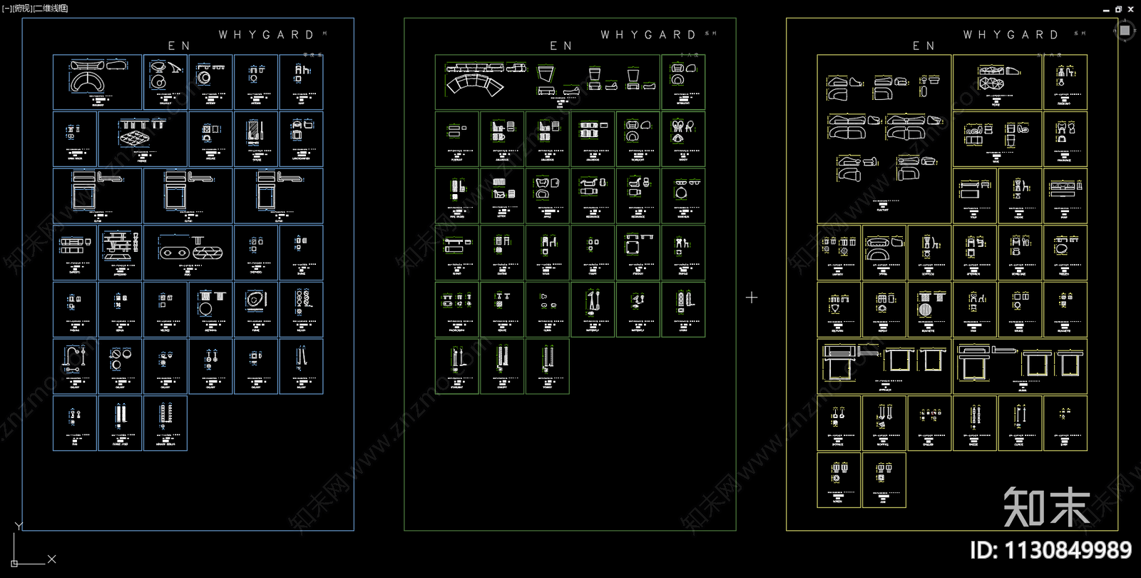 带名字WHYGARDEN高端家具三视图施工图下载【ID:1130849989】