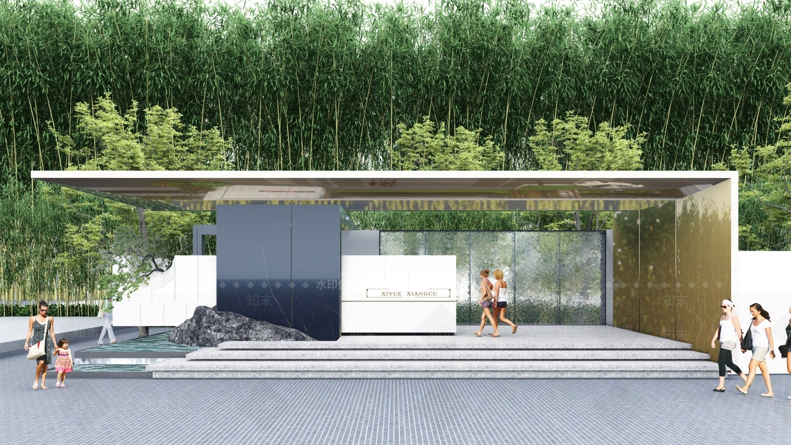 现代入口大门SU模型下载【ID:1130853620】