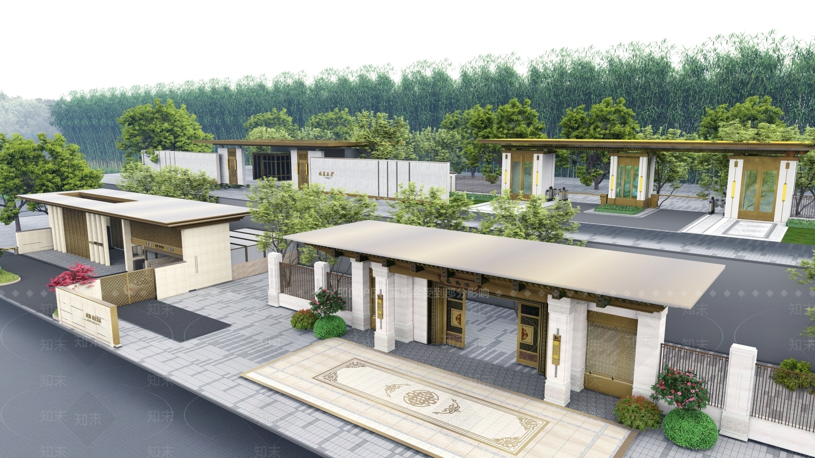 现代入口大门SU模型下载【ID:1130854063】