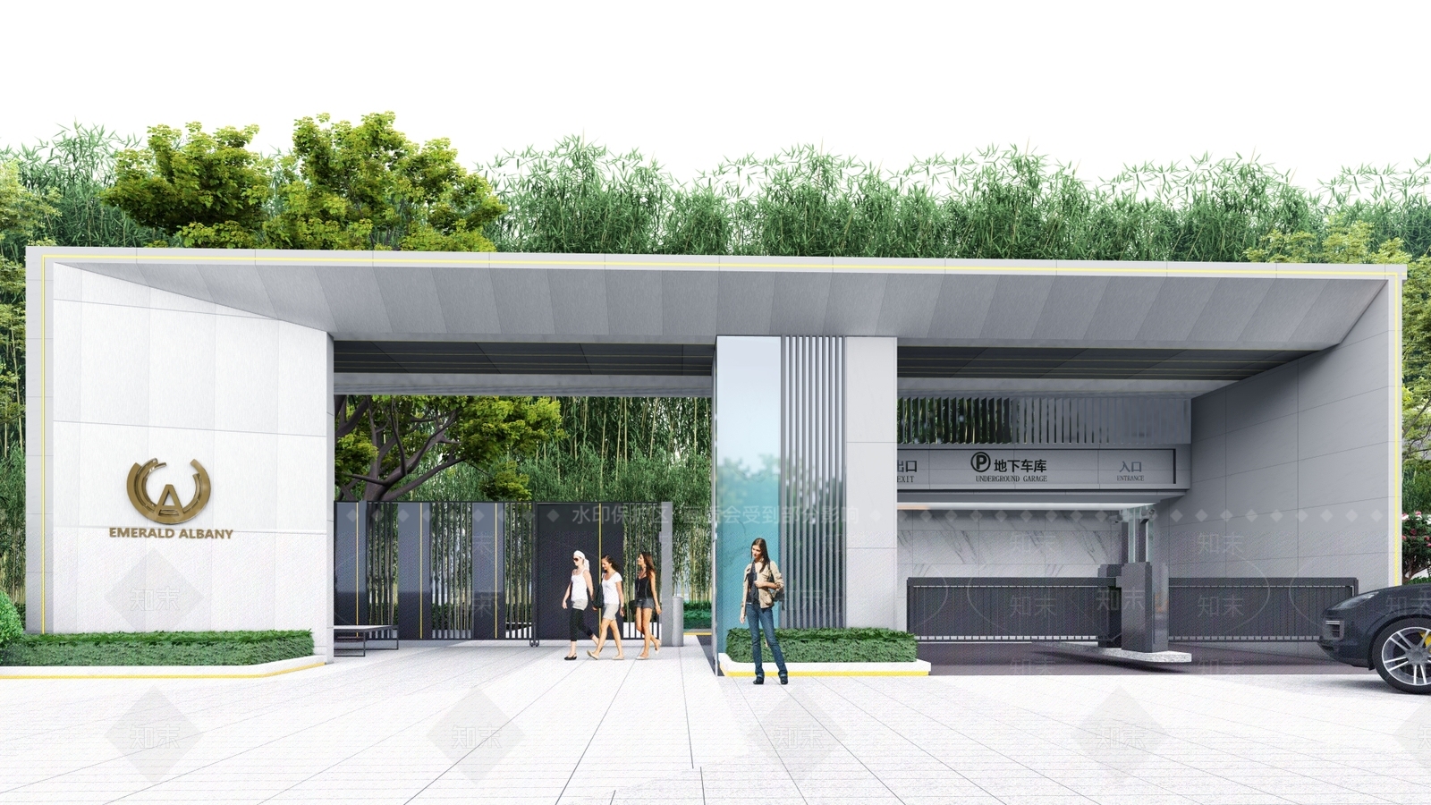 现代入口大门SU模型下载【ID:1130854102】