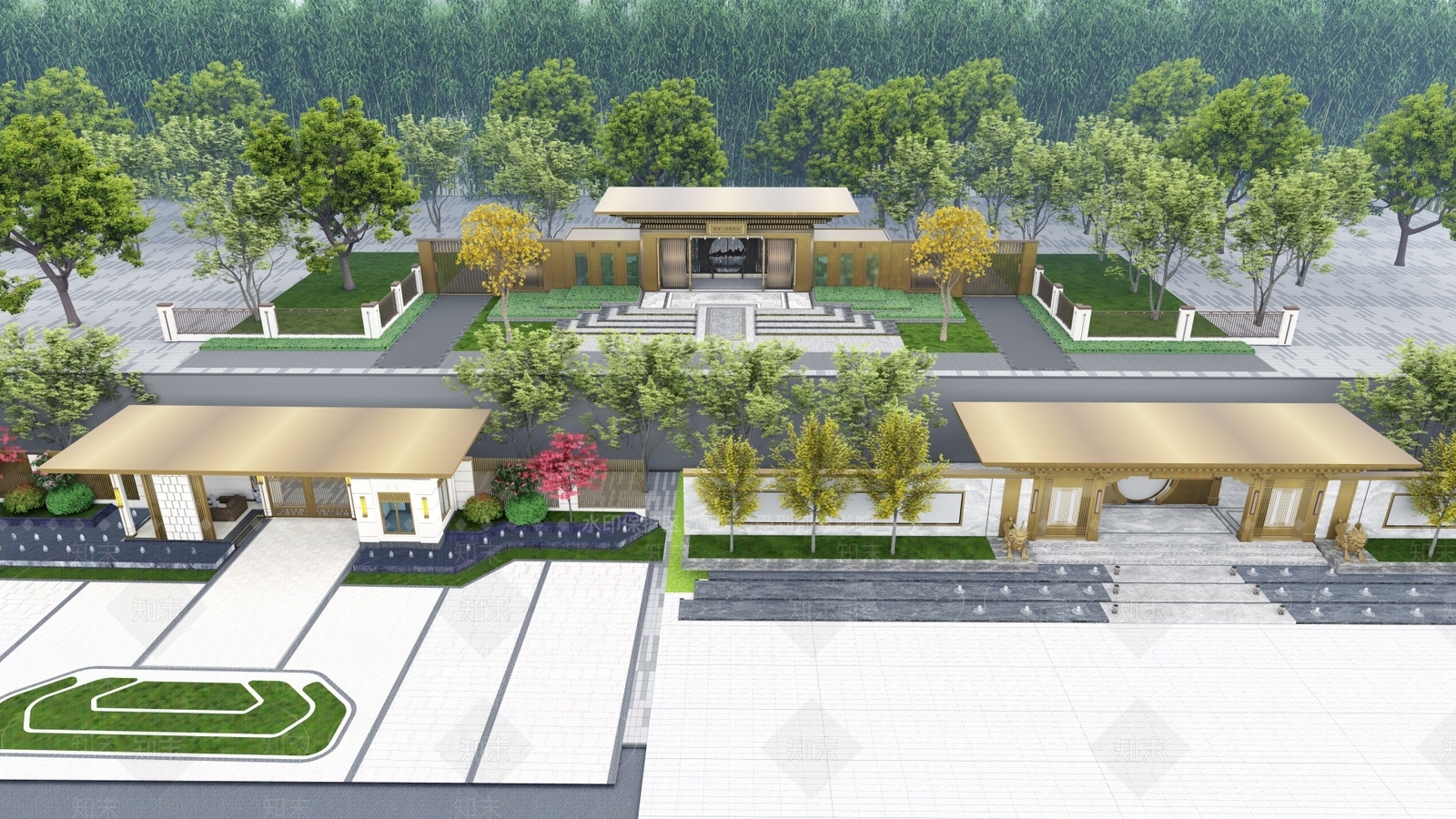 现代入口大门SU模型下载【ID:1130854248】