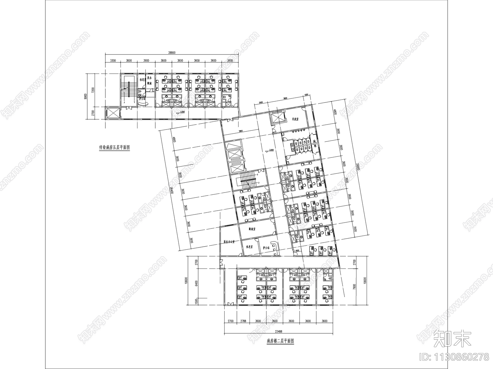 人民医院建筑设计cad施工图下载【ID:1130860278】