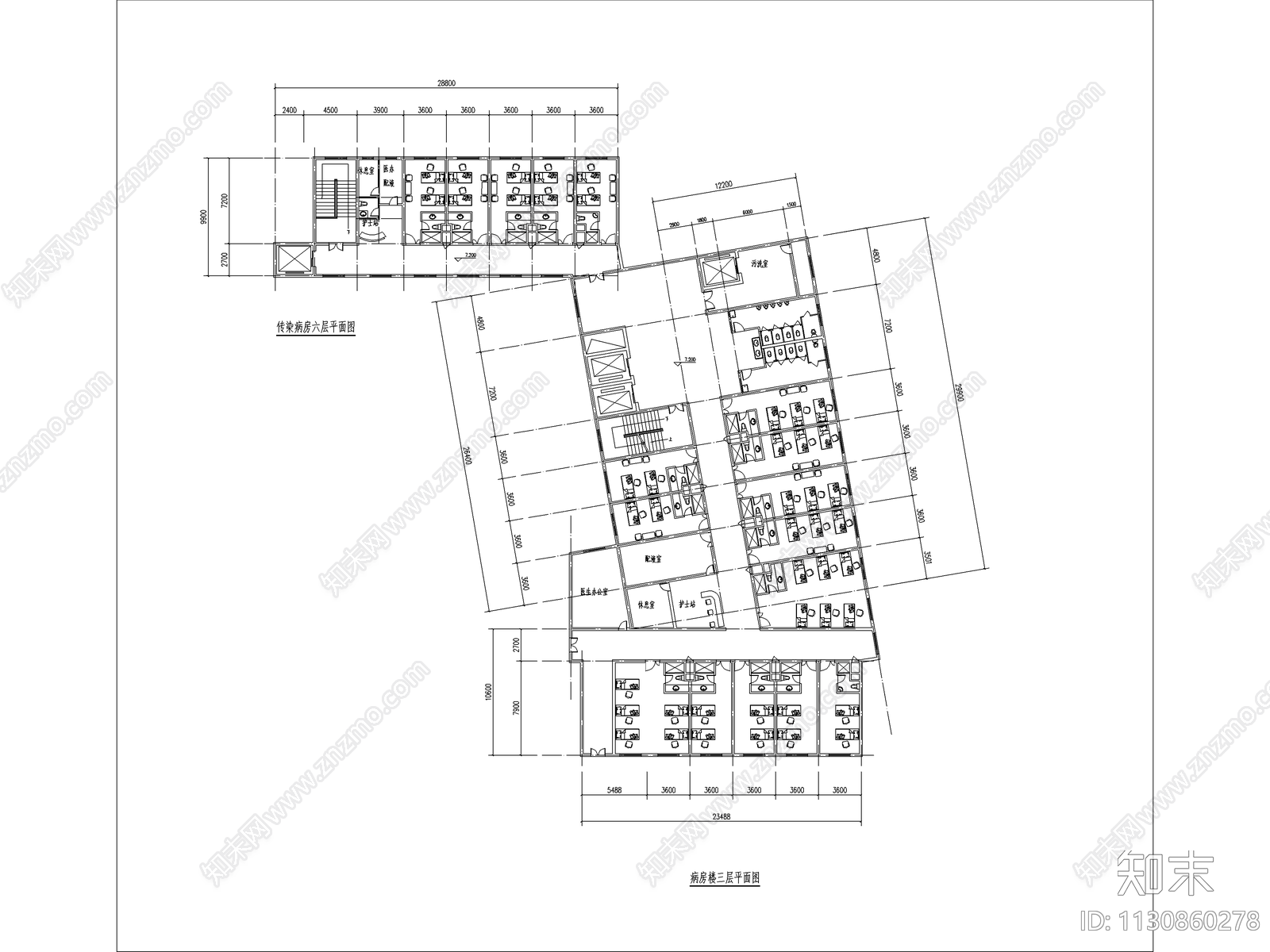 人民医院建筑设计cad施工图下载【ID:1130860278】