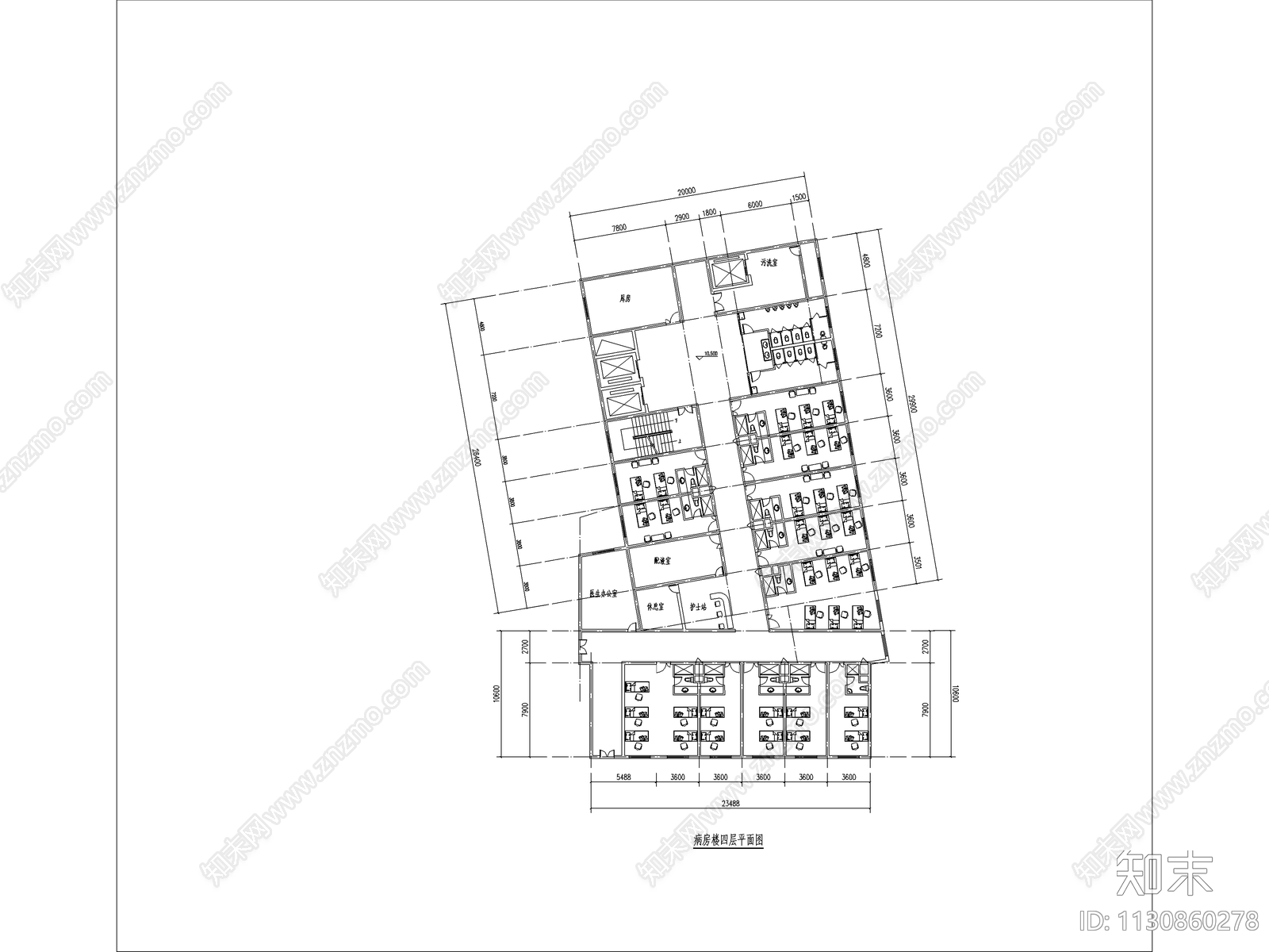 人民医院建筑设计cad施工图下载【ID:1130860278】