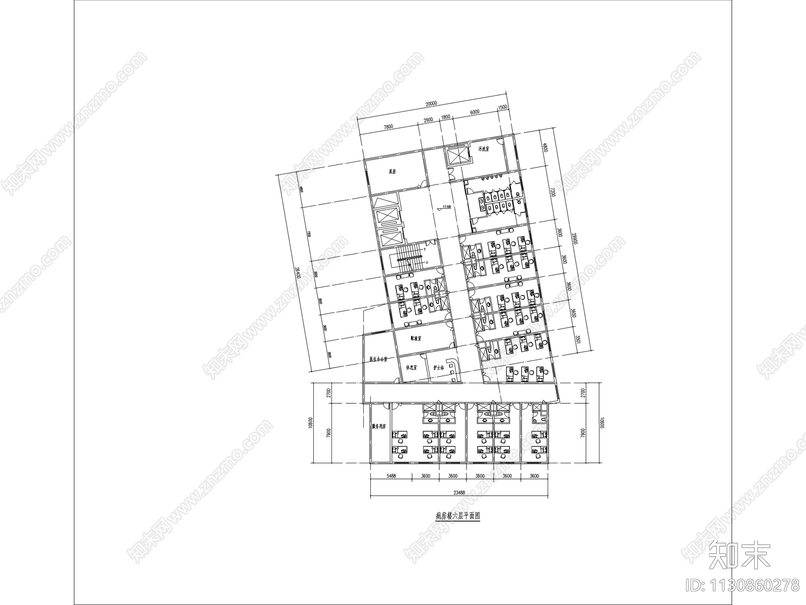 人民医院建筑设计cad施工图下载【ID:1130860278】