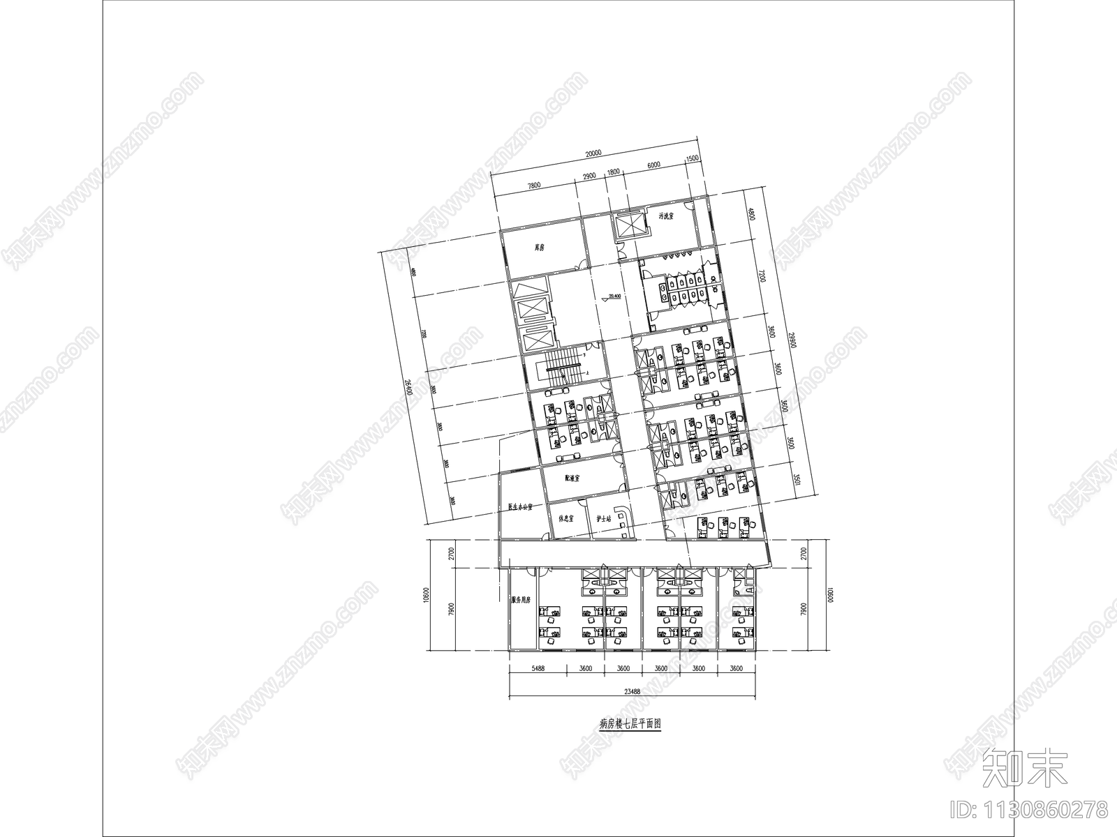 人民医院建筑设计cad施工图下载【ID:1130860278】