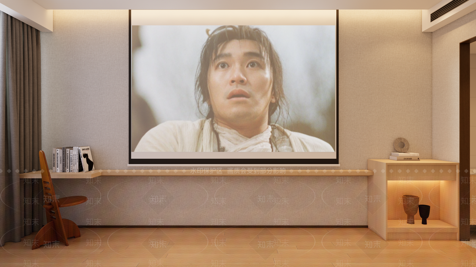 投影幕布SU模型下载【ID:1130863008】