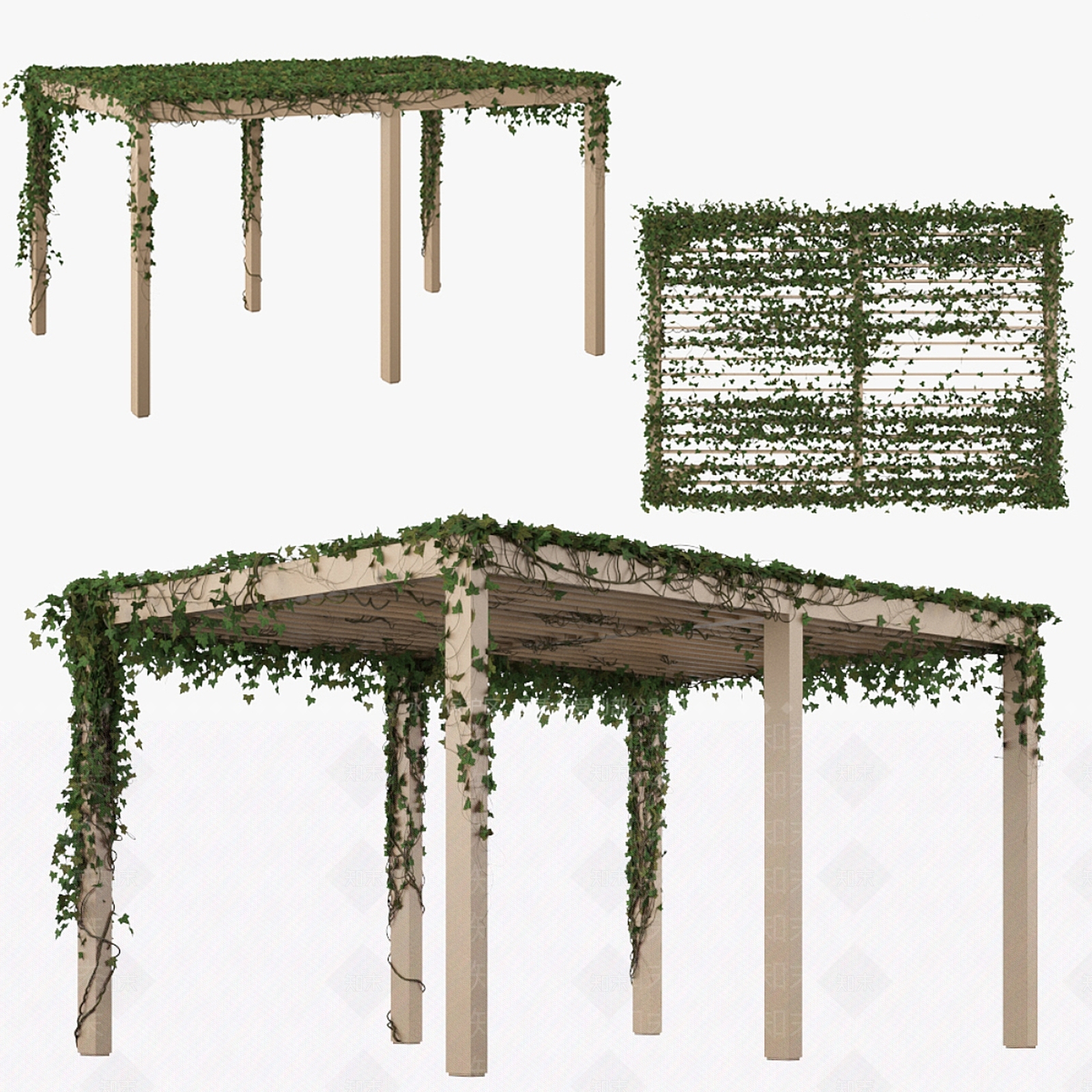 现代藤蔓凉亭3D模型下载【ID:1130865079】