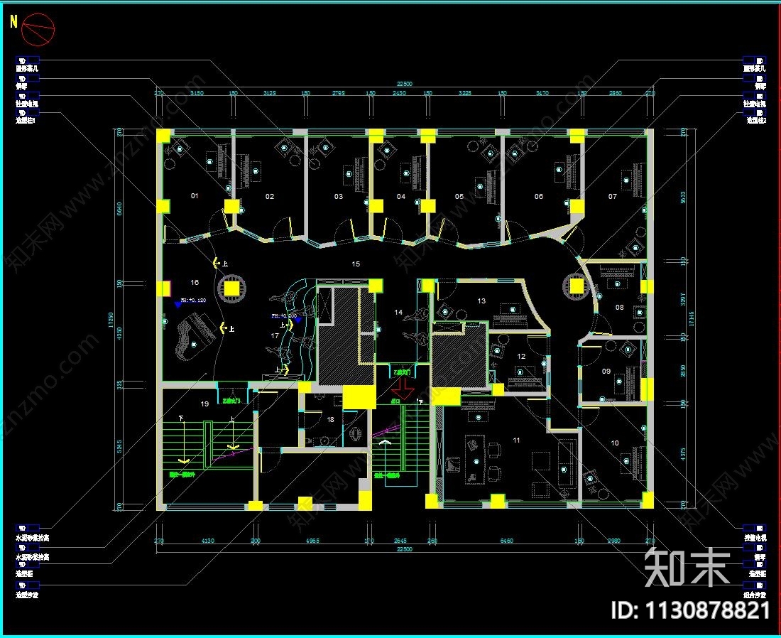 天音琴行平立面水电消防CADcad施工图下载【ID:1130878821】