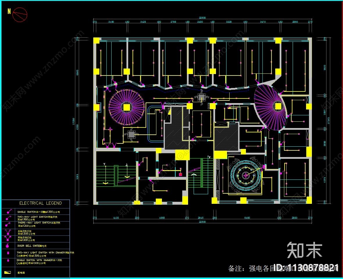 天音琴行平立面水电消防CAD施工图下载【ID:1130878821】