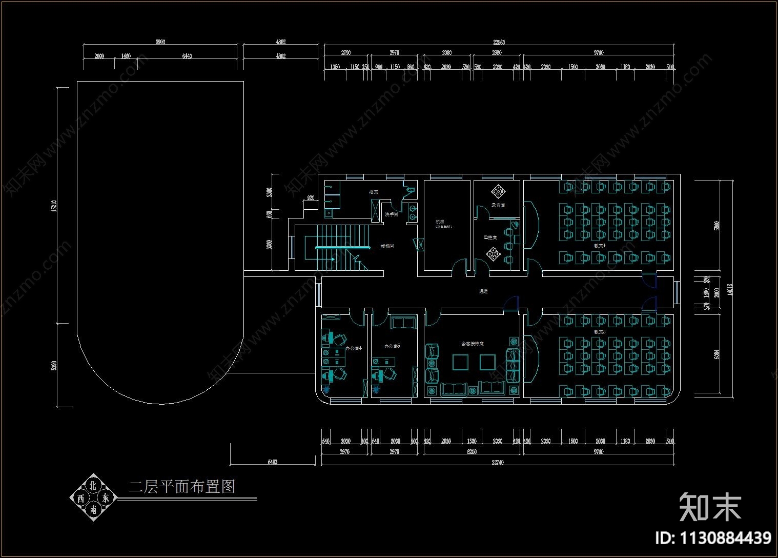 培训学校cad施工图下载【ID:1130884439】