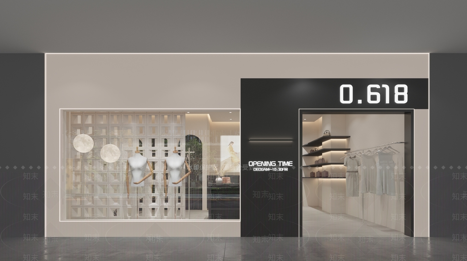 现代服装店3D模型下载【ID:1130885128】
