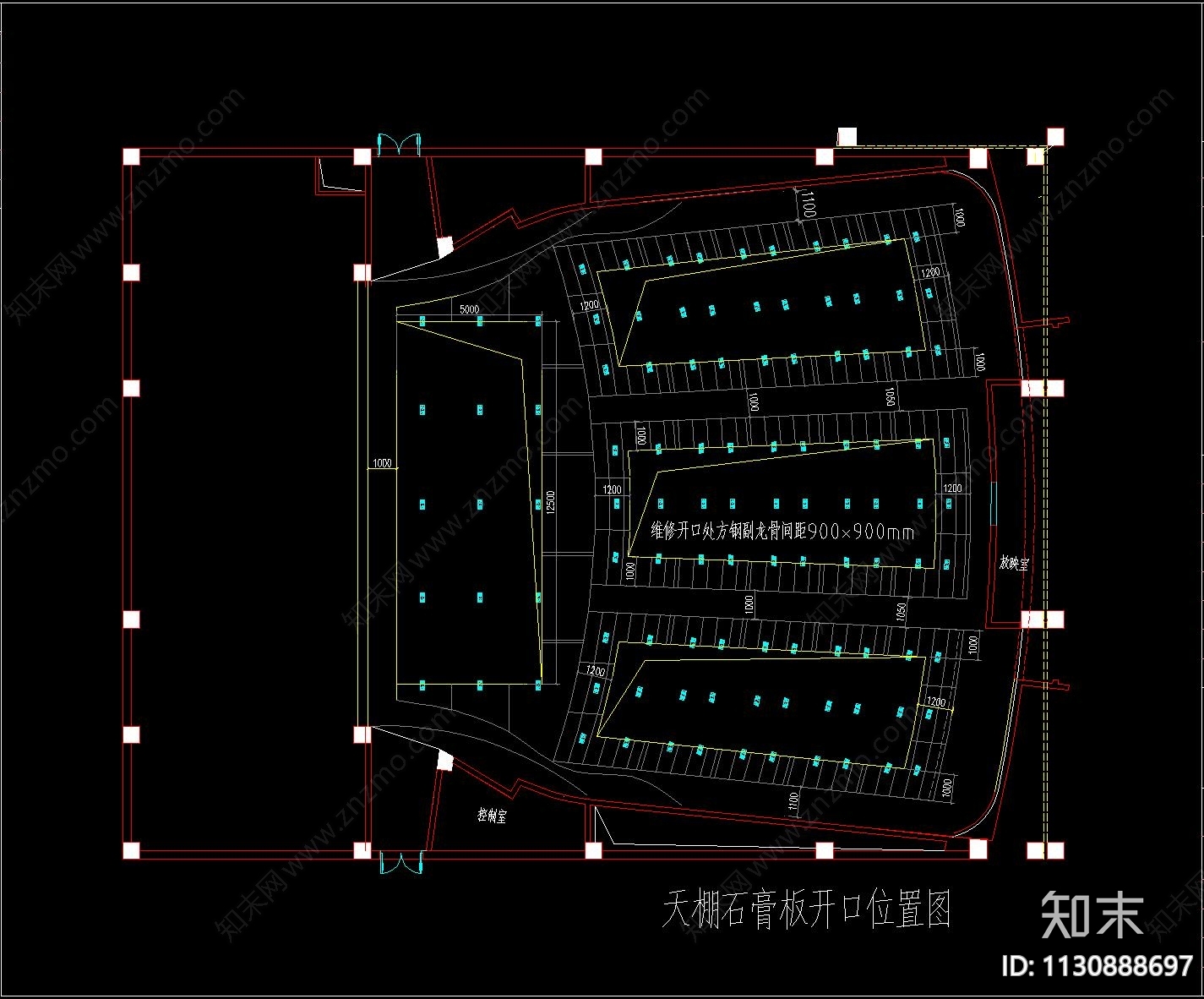 图书馆装修设计cad施工图下载【ID:1130888697】
