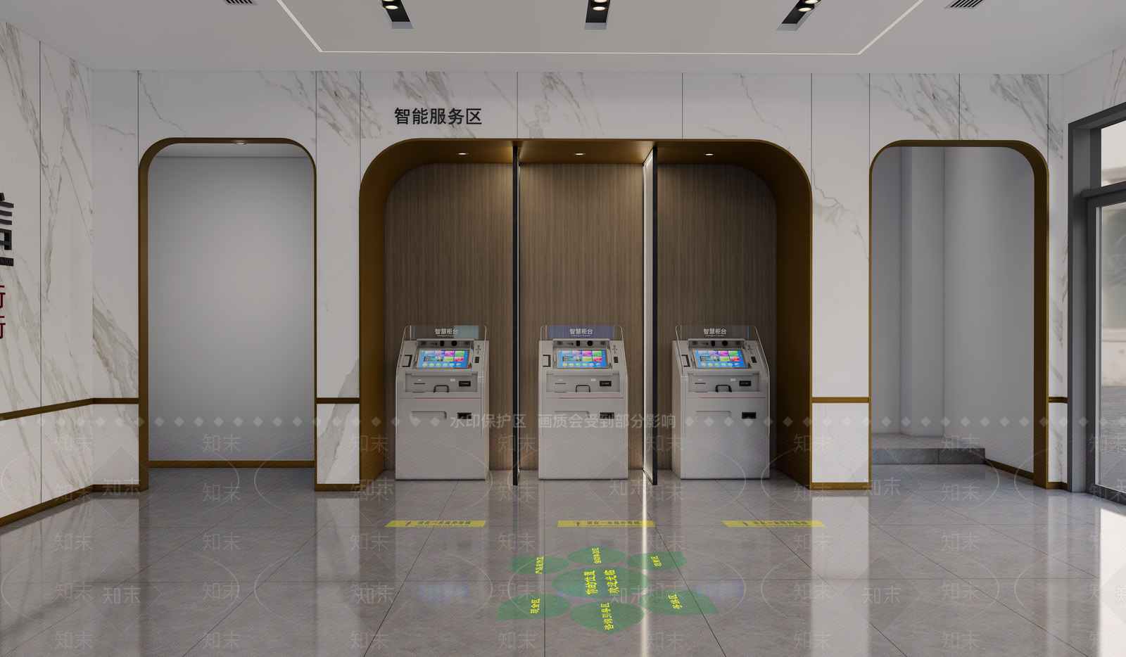 现代银行大厅SU模型下载【ID:1130891753】
