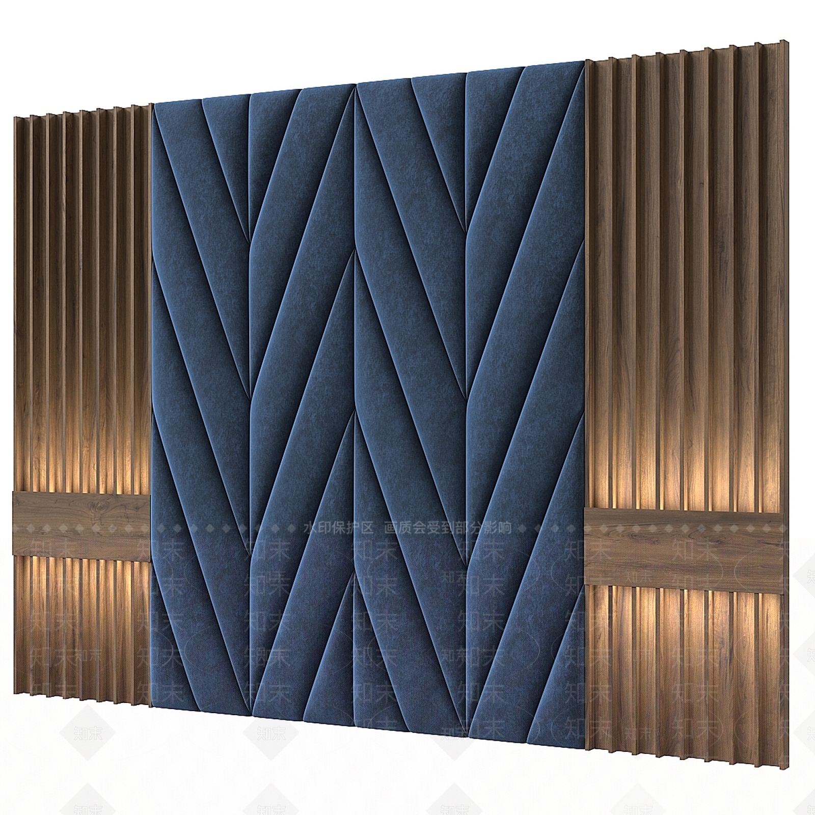 现代卧室背景墙3D模型下载【ID:1130892658】