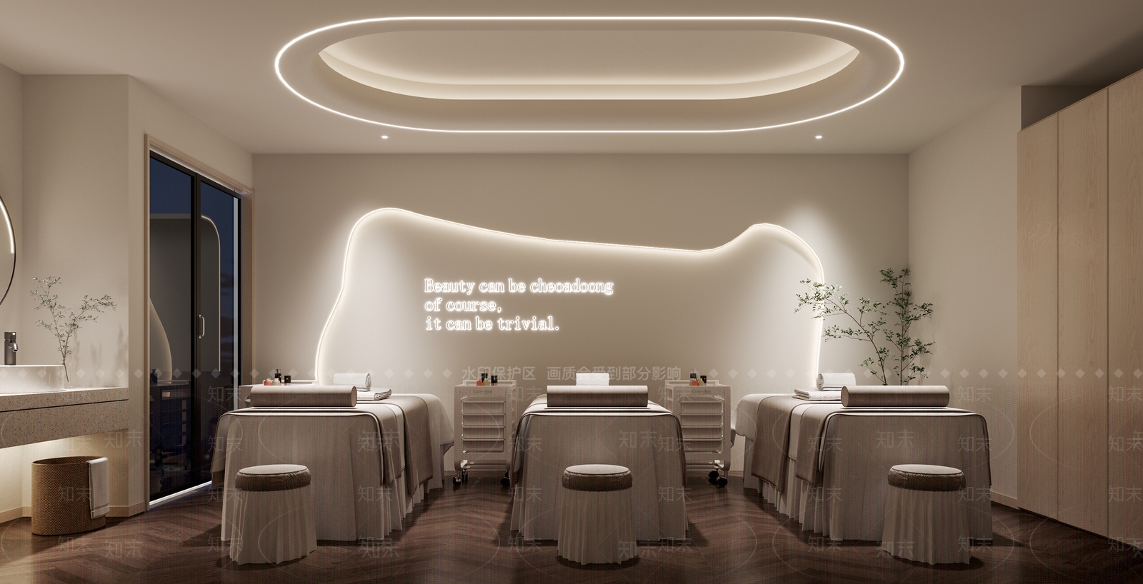 现代美容SPA包间3D模型下载【ID:1130894481】