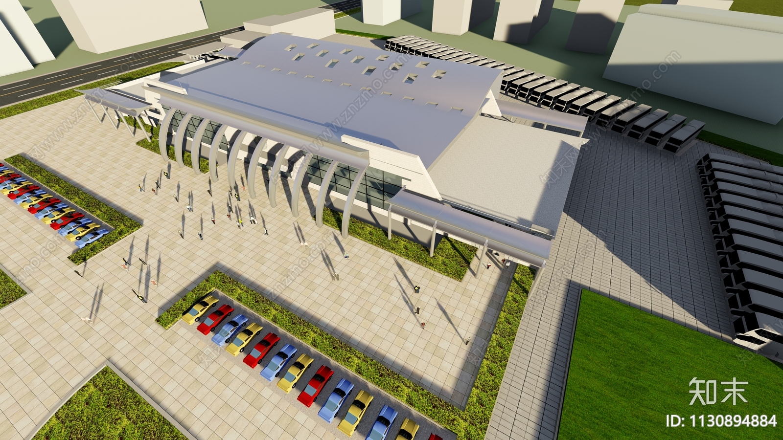 公路客运站CADcad施工图下载【ID:1130894884】