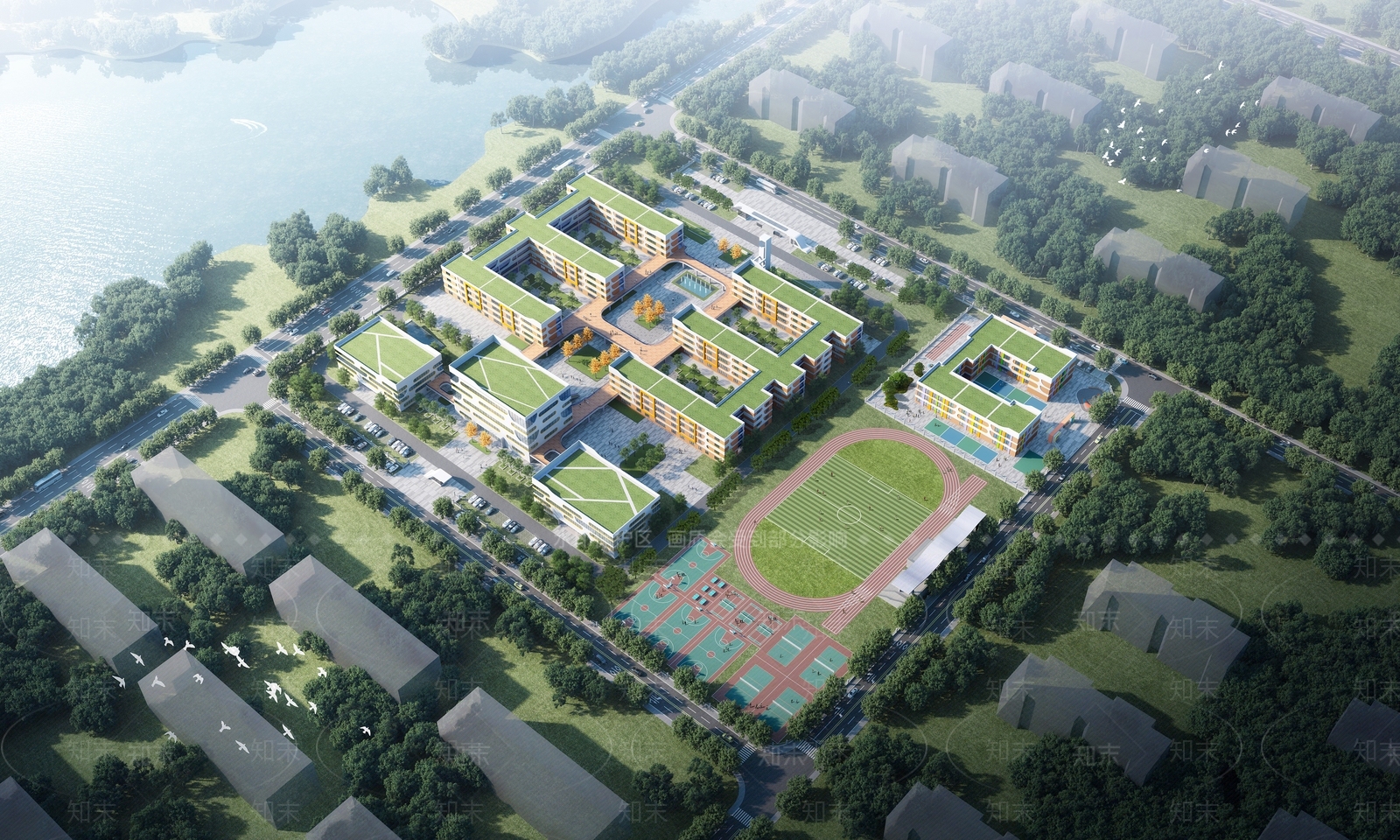 现代时尚学校SU模型下载【ID:1130896851】
