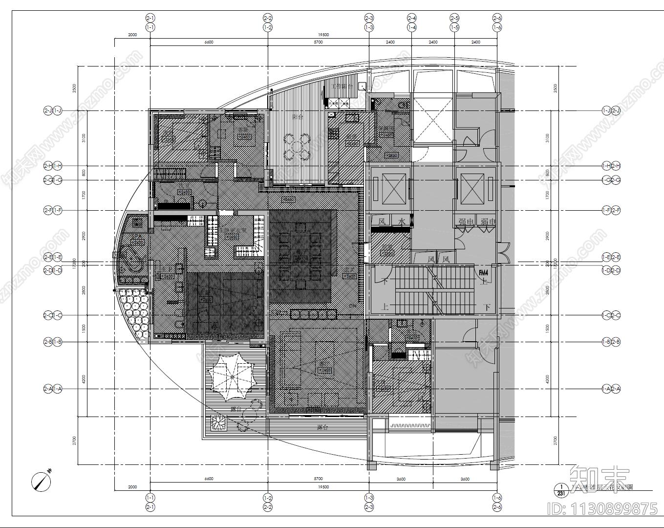 280㎡大平层样板房cad施工图下载【ID:1130899875】