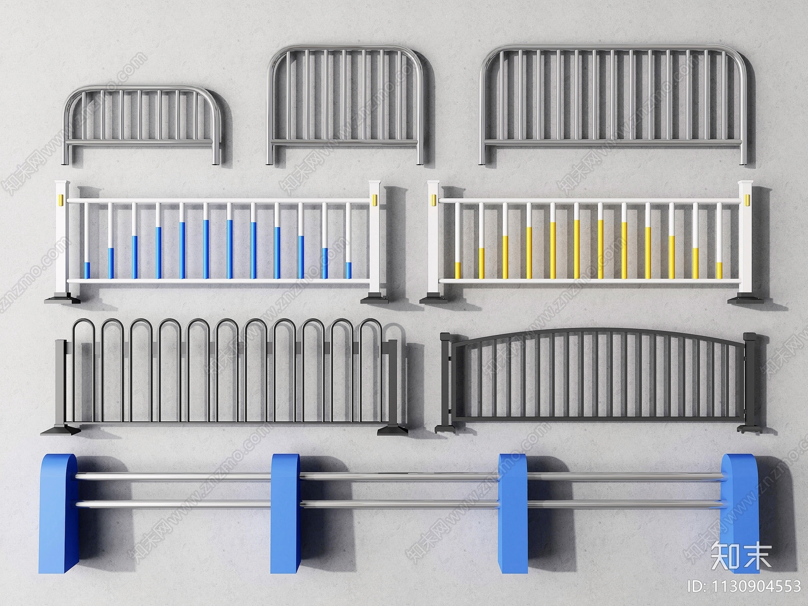 现代道路护栏SU模型下载【ID:1130904553】