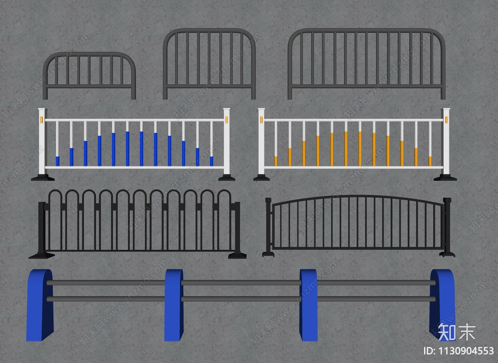 现代道路护栏SU模型下载【ID:1130904553】